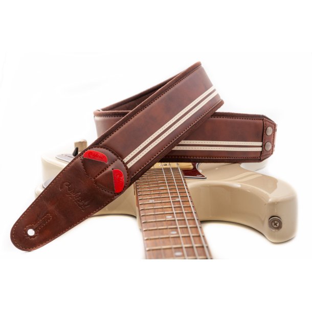 RightOn! Guitar Strap Race-60 Brown
